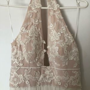 Jovani white dress with lace